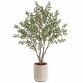 Arbre artificiel 180 cm feuillage vert en plastique pour intérieur avec pot décoratif