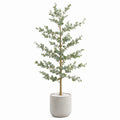 Arbre artificiel eucalyptus 180 cm feuillage vert en pot style naturel