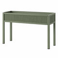 Jardinière surélevée 100 x 40 x 80 cm en métal vert pour culture extérieure