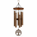 Carillon éolien 85 cm en métal et bois bronze décoratif à suspendre