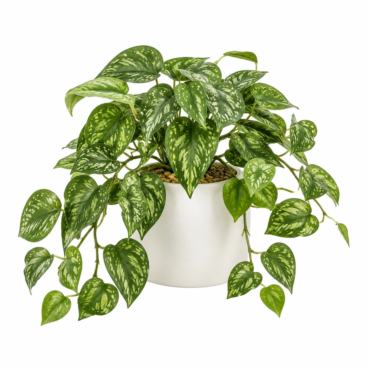 Plante verte artificielle retombante 45 cm en plastique vert panaché pour intérieur